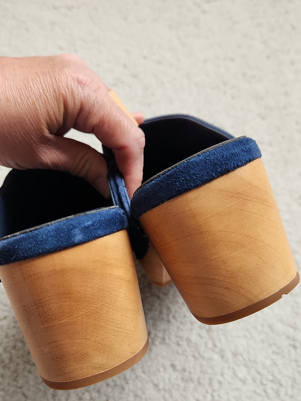 Charlotte Stone Blue Martino Clog SZ 6 - Picture 5 of 5